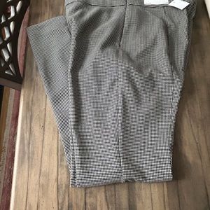 Ann Taylor, NWT, black/white, side zip trousers